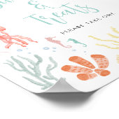 Onder het Zee Dieren Snoepjes Teken Poster (Hoek)