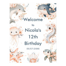 Onder het Zee Dieren Verjaardagsfeest Welkom