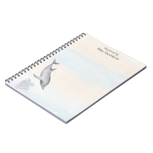 Onder het Zee Dolfijn Gepersonaliseerd 2 Notitieboek (Linkerzijde)