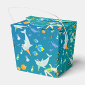 Onder het zee dolfijnen en jongen verjaardagsfeest bedankdoosjes (Achterkant)