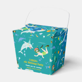 Onder het zee dolfijnen en jongen verjaardagsfeest bedankdoosjes