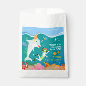 Onder het zee dolfijnen en jongen verjaardagsfeest bedankzakje (Voorkant)