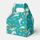 Onder het zee dolfijnen en meisje Verjaardagsfeest Bedankdoosjes (Achterkant)