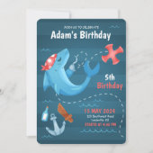 Onder het Zee Dolphin, de Blauwe Zeedag Kaart (Voorkant)