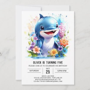 Onder het Zee Dolphin Delight Verjaardag Kaart