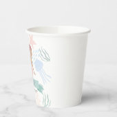 Onder het Zee Donkere Huid Zeemeermin Witte Dag Papieren Bekers (Links)