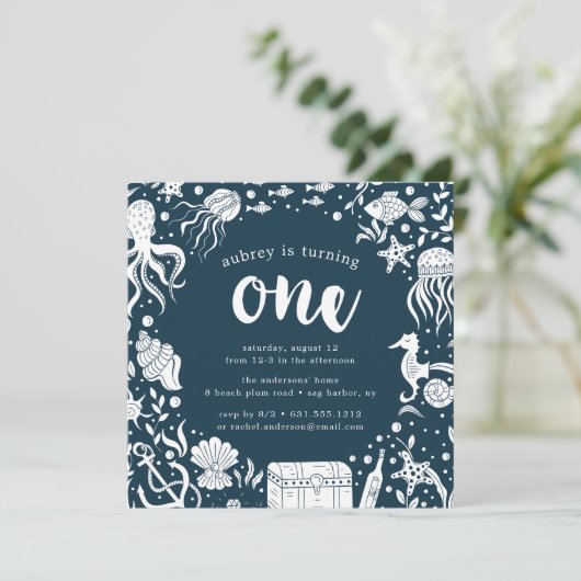 Onder het Zee | Eerste uitnodiging van de partij v (Staand voorkant)