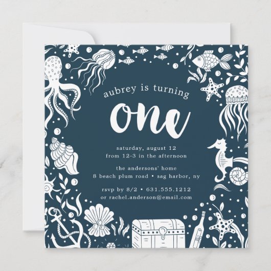 Onder het Zee | Eerste uitnodiging van de partij v (Voorkant)