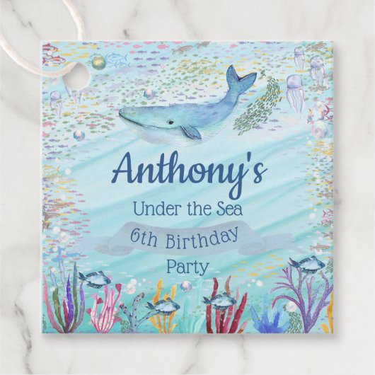 Onder het Zee elke ouderdom Bedankjes Labels (Voorkant)