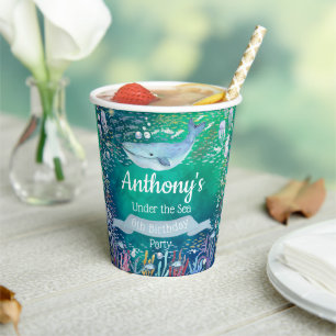 Onder het Zee elke ouderdom Papieren Bekers
