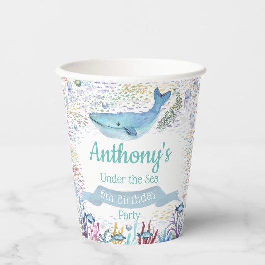 Onder het Zee elke ouderdom Papieren Bekers (Voorkant)