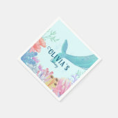 Onder het zee en zeemeermin servet (Hoek)