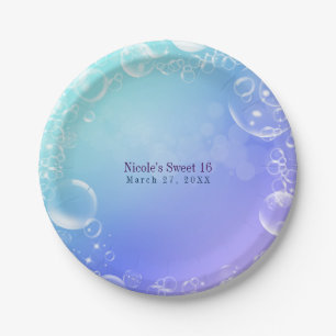 Onder het Zee Enchanted Bubbles Custom Party Papieren Bordje
