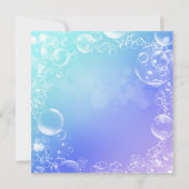 Onder het Zee Enchanted Bubbles Party uitnodiginge Kaart (Achterkant)