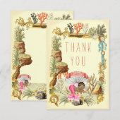 Onder het Zee Etnische Zeemeerminnenprinses bedank Bedankkaart (Voorkant / Achterkant)