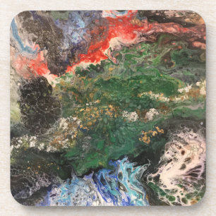 Onder het Zee Fairy-sprookje in groen Bier Onderzetter