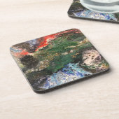 Onder het Zee Fairy-sprookje in groen Bier Onderzetter (Linkerzijde)