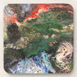 Onder het Zee Fairy-sprookje in groen Bier Onderzetter