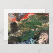 Onder het Zee Fairy-sprookje in groen Briefkaart (Voorkant / Achterkant)