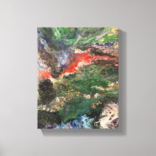 Onder het Zee Fairy-sprookje in groen Canvas Afdruk