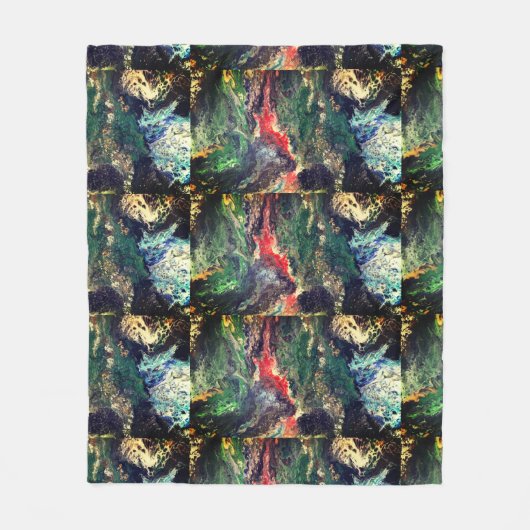 Onder het Zee Fairy-sprookje in groen Fleece Deken (Voorkant)