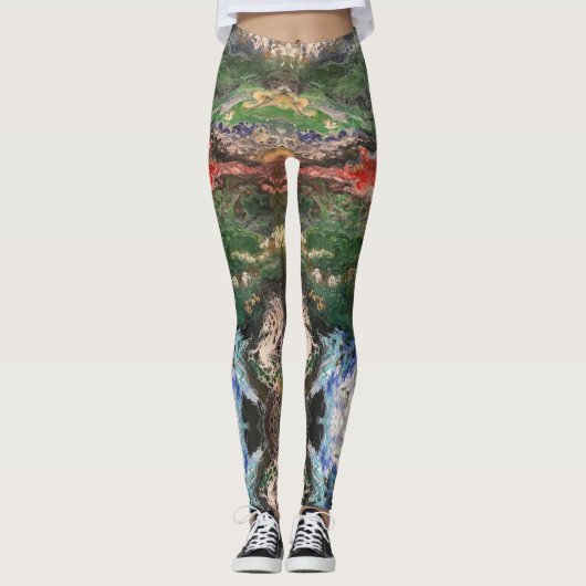 Onder het Zee Fairy-sprookje in groen Leggings (Voorkant)