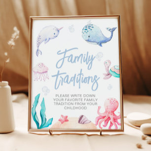 Onder het Zee Favoriete Familie Tradities Spel Poster