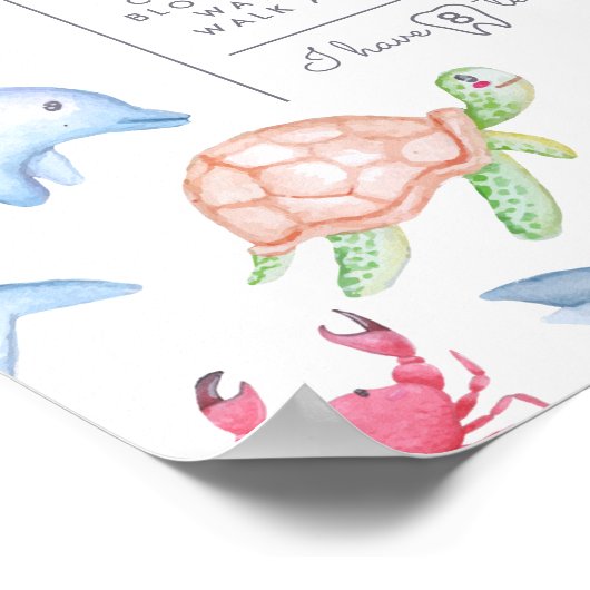 Onder het Zee | Favoriete verjaardagssteen Poster (Hoek)