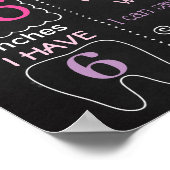 Onder het zee First Birthday chalkboard girl Poster (Hoek)