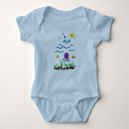 Onder het Zee Fish Adventure Baby Bodysuit