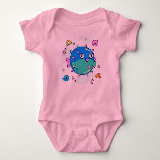 Onder het Zee Fish Adventure Baby Bodysuit (Voorkant)