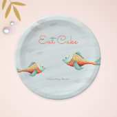 Onder het Zee Fish Baby shower Papieren Bordje