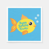 Onder het Zee Fish Birthday Party Servet (Voorkant)