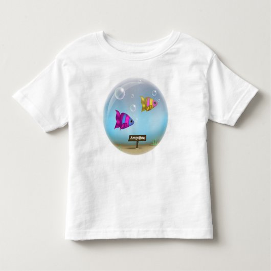Onder het Zee - Fish Bowl Design - Kinder T-Shirt (Voorkant)