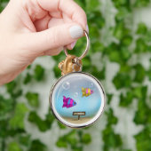 Onder het Zee Fish Bowl Design - Premium Sleutelha Sleutelhanger (Hand)