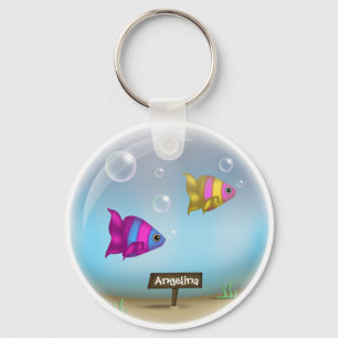 Onder het Zee - Fish Bowl Design - Sleutelhanger