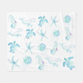 Onder het Zee Fleece Deken (Voorkant (Horizontaal))