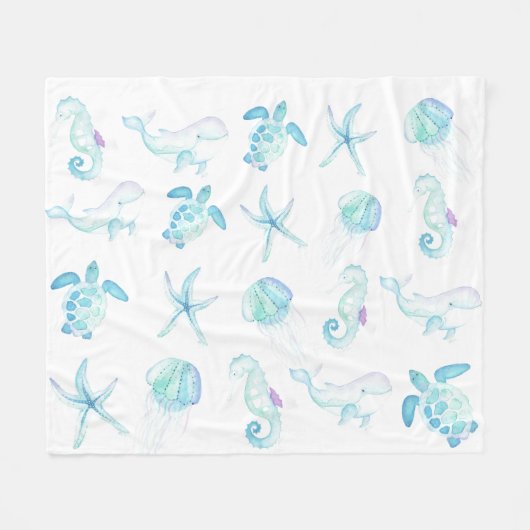 Onder het Zee Fleece Deken (Voorkant (Horizontaal))