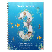 Onder het Zee Foto Big 3rd Birthday Guest Book Notitieboek (Voorkant)