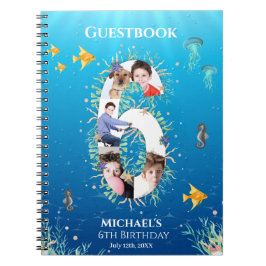 Onder het Zee Foto Big 6th Birthday Guest Book Notitieboek