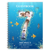 Onder het Zee Foto Big 7th Birthday Guest Book Notitieboek (Voorkant)