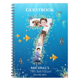 Onder het Zee Foto Big 7th Birthday Guest Book Notitieboek
