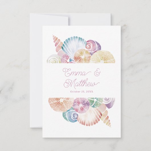 Onder het Zee Foto Bruiloft Dank u Kaart (Achterkant)