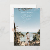 Onder het Zee Foto Bruiloft Dank u Kaart (Voorkant / Achterkant)