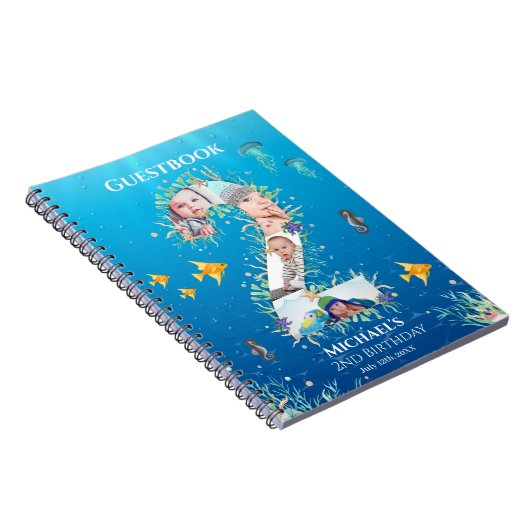 Onder het Zee Foto collage Big 2e verjaardag Notitieboek (Rechterzijde)