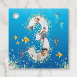 Onder het Zee Foto Collage Big 3rd Birthday Bedankjes Labels