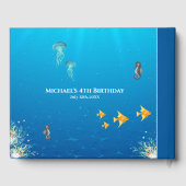 Onder het Zee Foto Collage Big 4th Birthday Gastenboek (Achterkant)