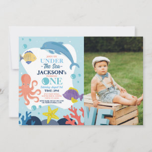 Onder het Zee Foto Dolfijn Octopus ONE 1st Kaart