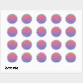 onder het zee foto lijst ronde sticker (Vel)