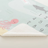 Onder het Zee Friends Milestone Sherpa Deken (3/4)